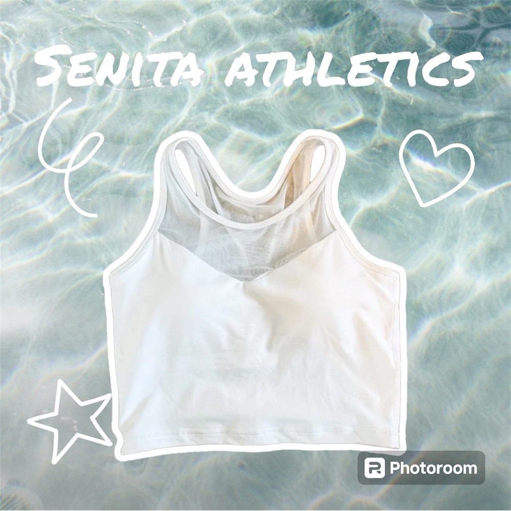 Senita Athletics Mesh Tank Top - white